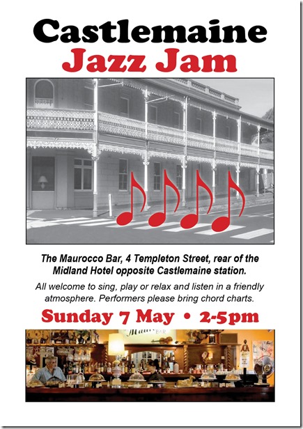 Jazz jam flyer 7 May